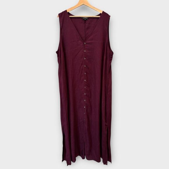 Universal Standard Islet Linen Blend Maxi Dress Size Large - Picture 3 of 9